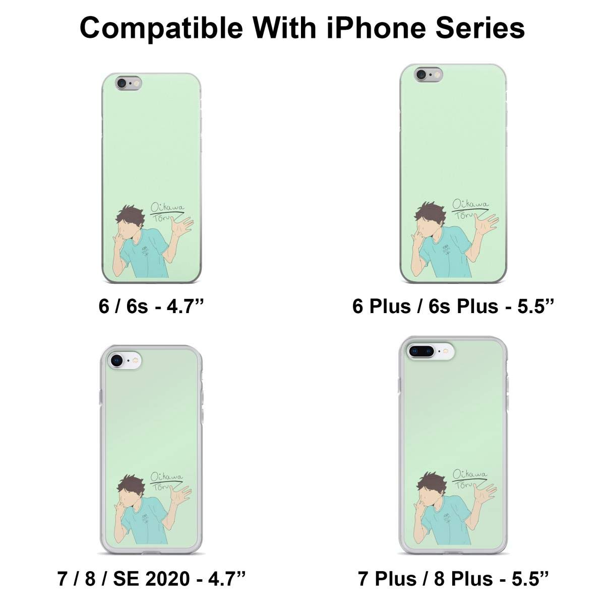Oikawa Tooru Anime Character Shockproof Phone Case for iPhone 15 14 13 12 11 X Xs Xr 8 7 6 6s Plus Pro Max - Clear Transparent Protective Cover - Perfect for Fans, Daily Use, School & Work