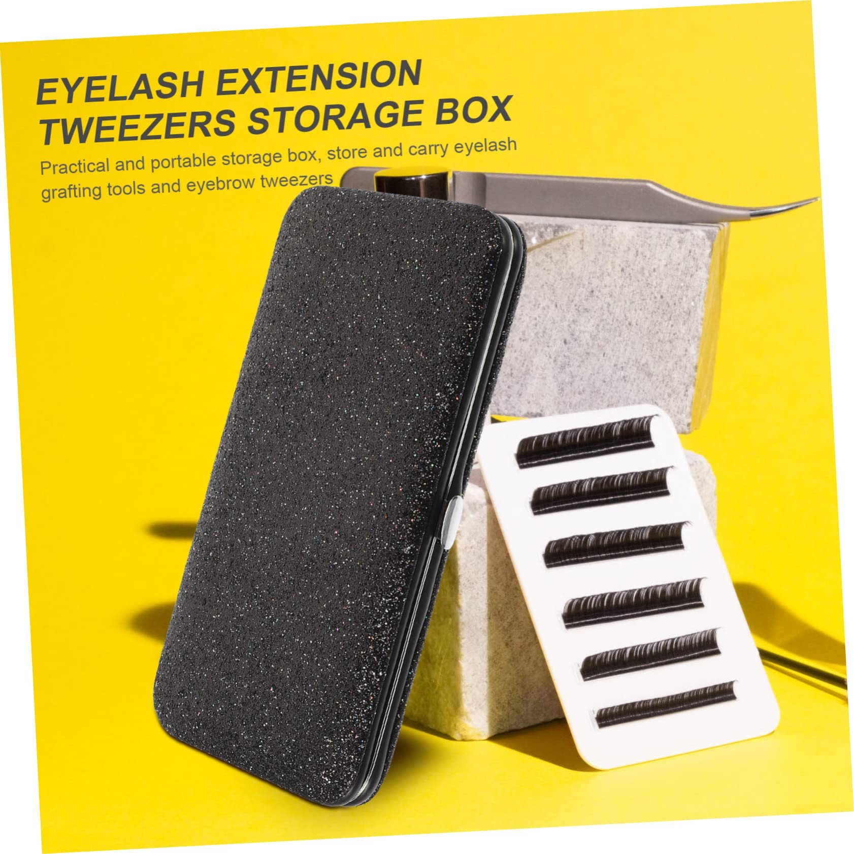 Professional Portable Eyelash Extension Tweezers Holder Case - Shockproof Storage Box for Makeup Artists & Beauty Salons - Perfect for Travel, Salon Organization & Lash Technician Kits