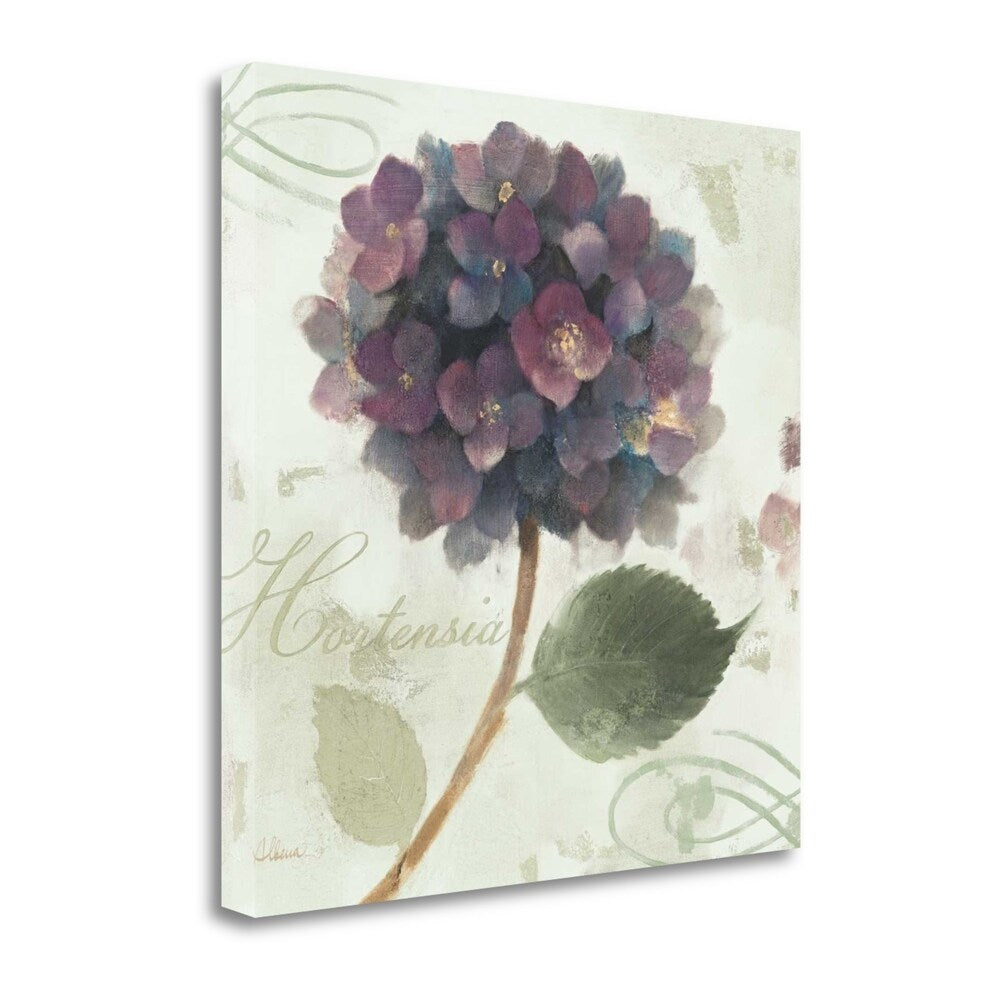 Abundant Hydrangea II Blue Green Floral Painting by Albena Hristova - Handmade Gallery Wrap Canvas Art for Living Room, Bedroom & Office Decor