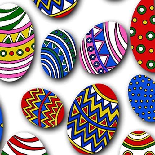 Three Rooker Easter Ties for Men - Colorful Easter Egg Pattern Necktie | Perfect for Easter Sunday, Church, Holiday Parties & Spring Weddings