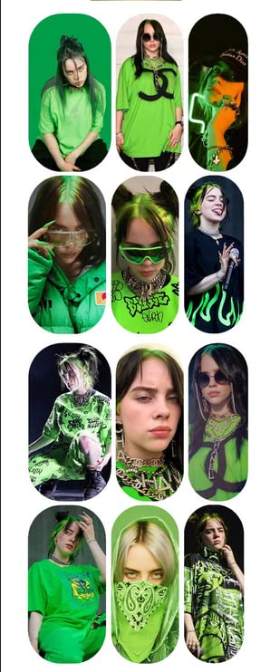 Celebrity Nail Decals - Hollywood Star Inspired Nail Art Stickers (Nipsey, Cardi B, Marilyn, Snoop Dogg, Tupac) - Water Slide Nail Decoration Kit for Salon & Home Manicures