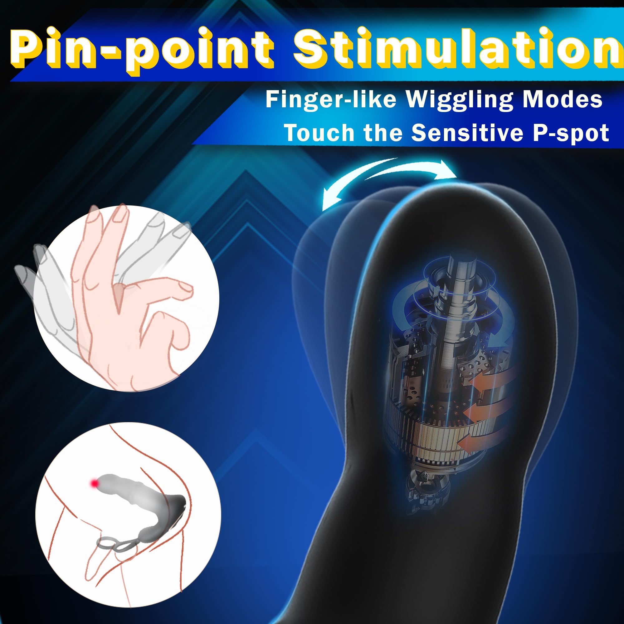 Premium Prostate Massager with Vibrating & Thrusting Functions - Remote Control Anal Stimulator for Men, Couples & Anal Training | Enhance Intimacy & Pleasure in Bedroom or Private Play