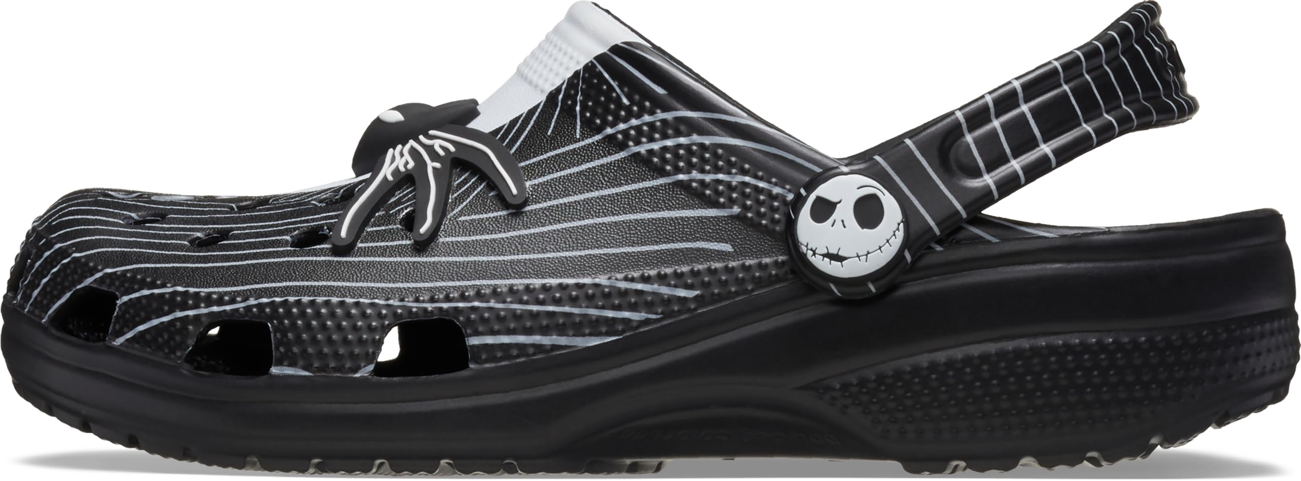 Unisex Crocs Jack Skellington Nightmare Before Christmas Classic Clogs - Comfortable Slip-On Shoes for Halloween, Cosplay & Everyday Wear