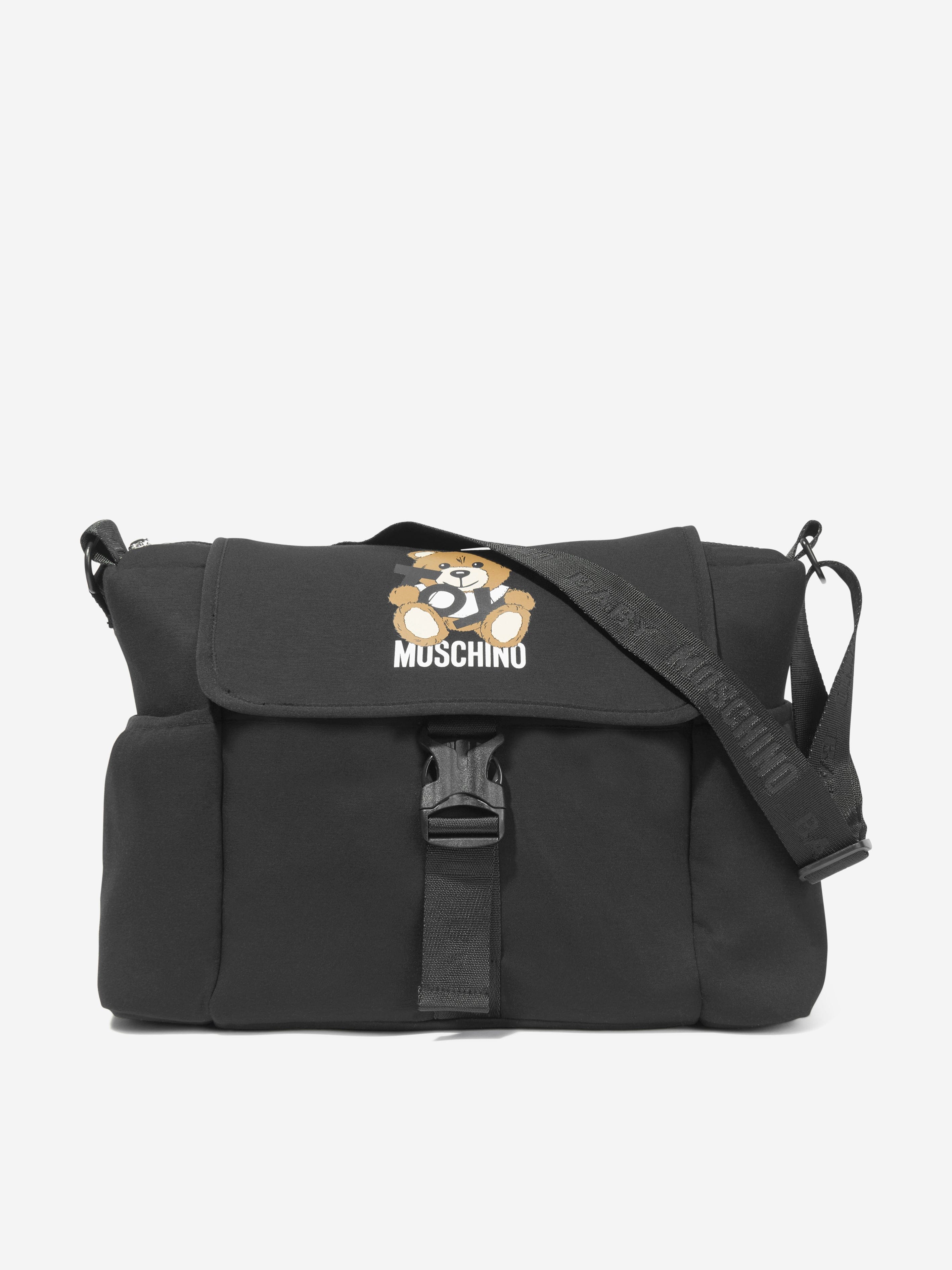 Black Baby Teddy Bear Diaper Bag (40cm) - Stylish & Spacious Changing Bag for Travel, Nursery & On-the-Go Parents