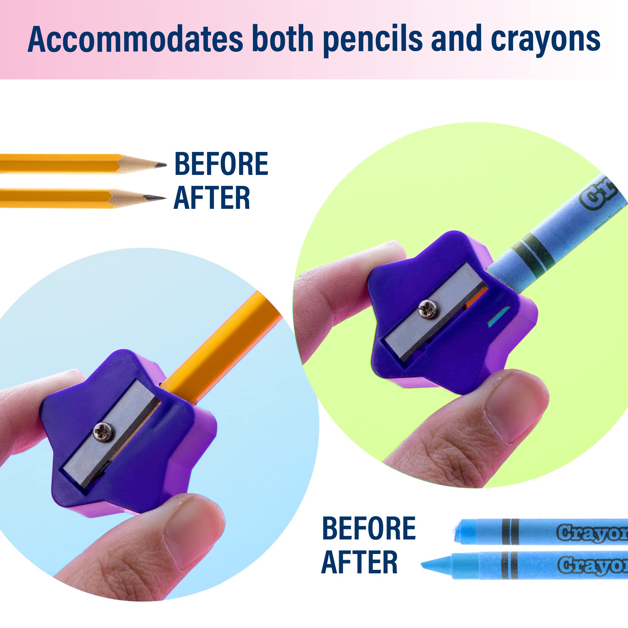 BAZIC Single Hole Pencil Sharpener with Blade - 12 Pack (144 Total) - Sharpener for Standard Pencils & Crayons - Perfect for School, Office & Art Projects
