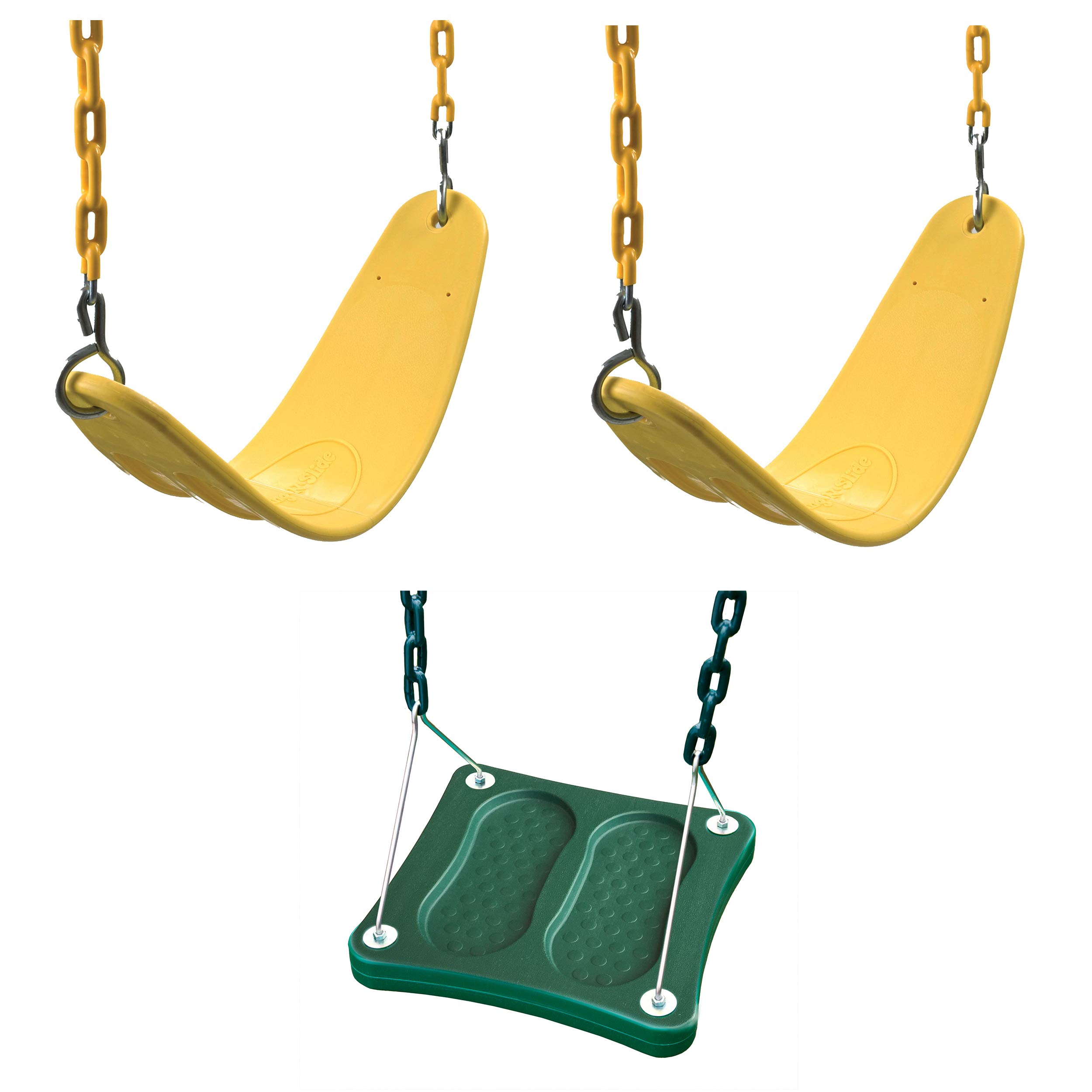 Heavy Duty Yellow Swing Seats with Stand - WS 5110 Swing Set Replacement for Kids | Outdoor Playground & Backyard Swing Accessories | Perfect for Parks, Schools, and Home Play Areas
