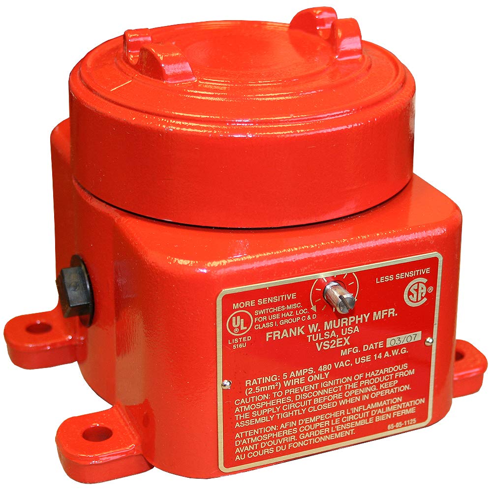 Enovation Controls VS2EX Explosion-Proof Shock & Vibration Switch (20700049) - Murphy Brand - Ideal for Hazardous Industrial Environments & Heavy Machinery Protection