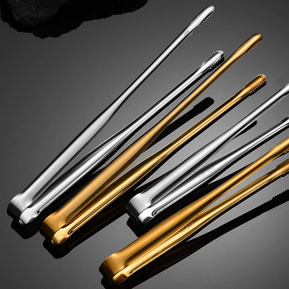 Premium Stainless Steel BBQ Grill Tongs 12 Inch - 2 Pack Heavy Duty Cooking Tongs for Korean & Japanese BBQ, Grilling, Camping, Buffet, Salad Serving - Perfect for Outdoor Cooking & Kitchen Use