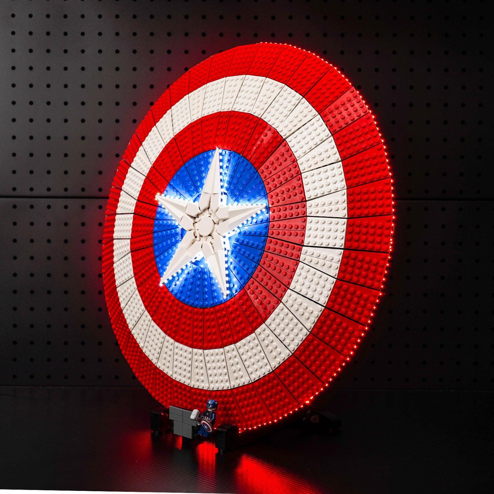 LEGO Marvel Captain America's Shield 76262 Building Kit with LED Lights – Superhero Toy for Kids & Collectors | Perfect for Display, Gifts & Role Play