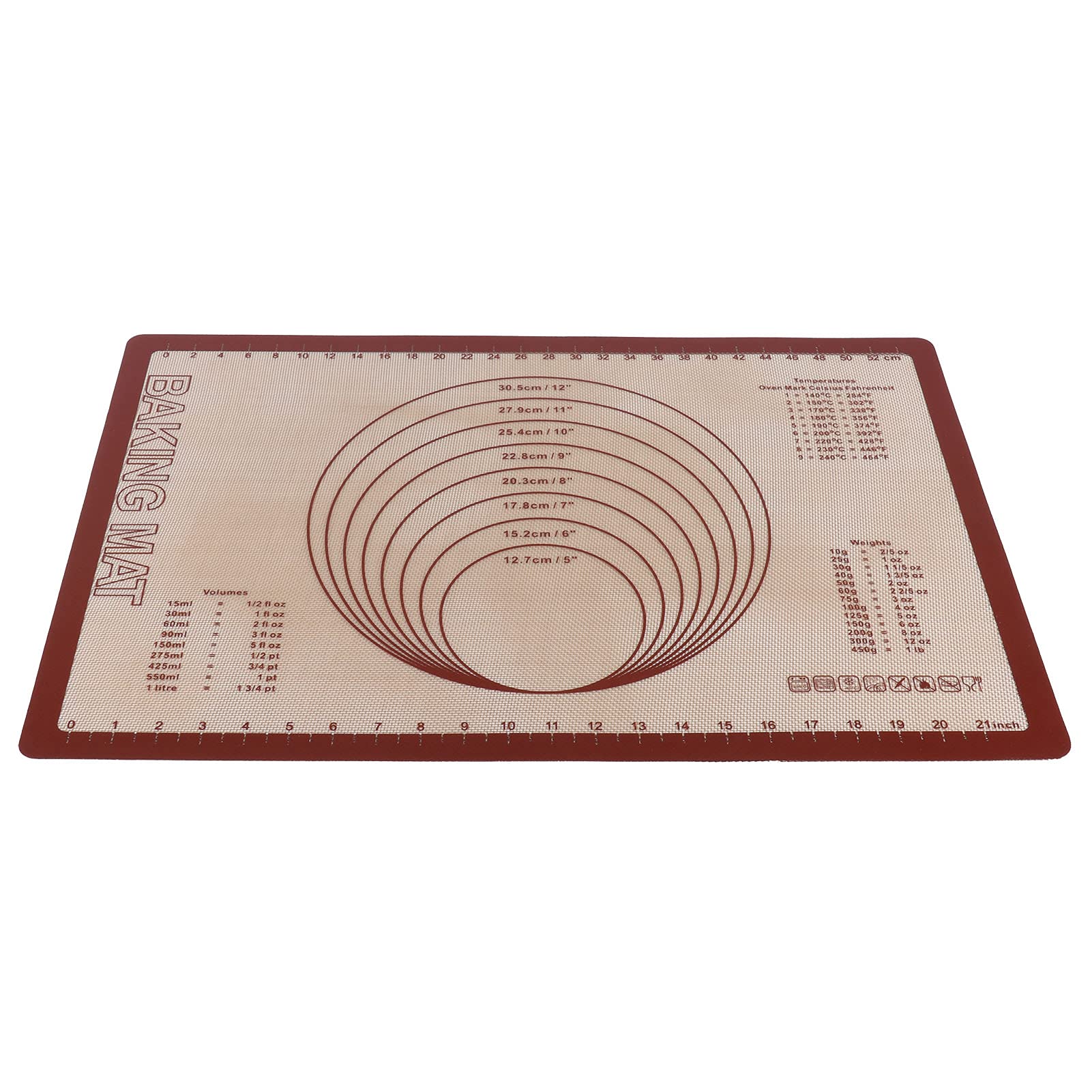 Non-Stick Silicone Baking Mat with Fiberglass - Reusable, Multi-Purpose Dough Kneading & Baking Sheet for Kitchen, Bakery & Home | Perfect for Cookies, Pastries, Bread & More