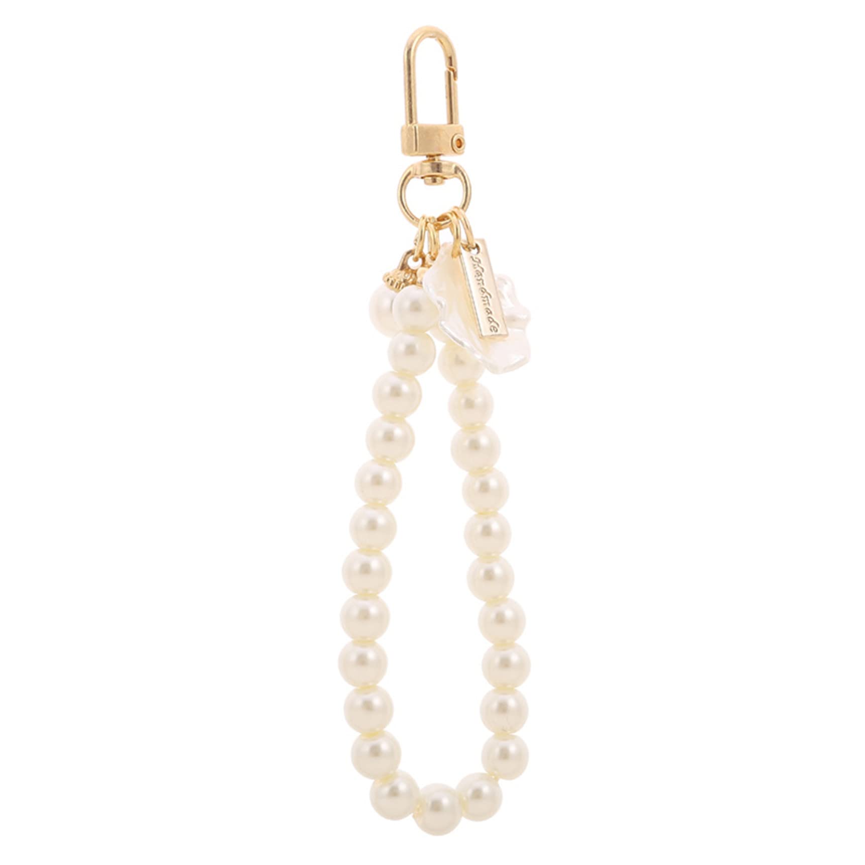 Elegant Imitation Pearl Keychain for Women - Stylish Backpack Key Pendant, Key Ring Charm Accessory (Perfect Gift for Her, Great for Keys, Bags & Backpacks)
