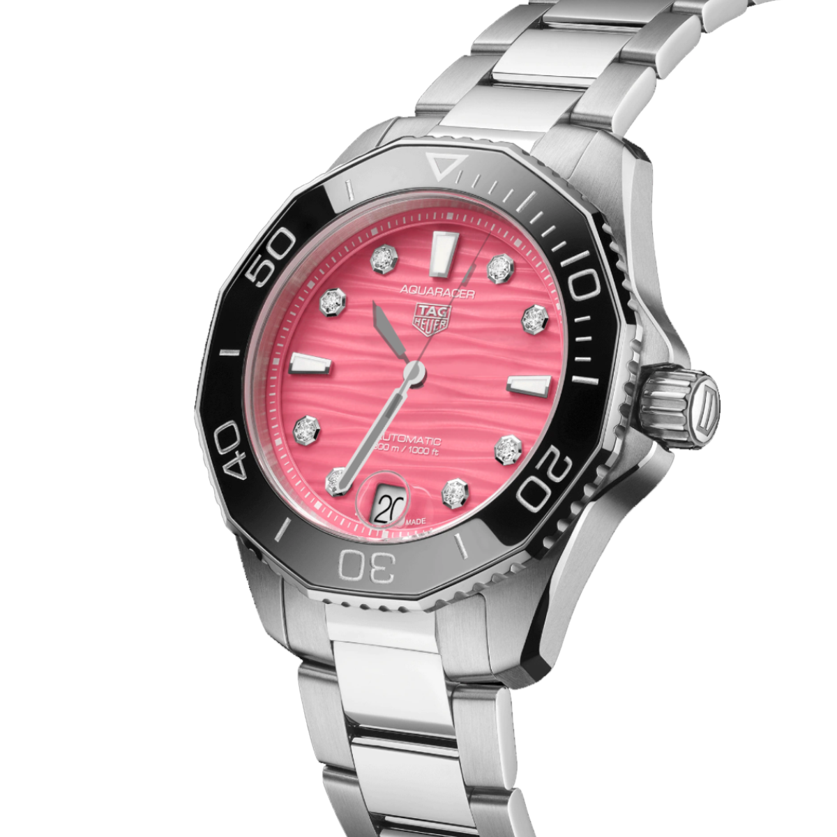 TAG Heuer Aquaracer Professional 300 Date 36mm Pink Dial Automatic Ladies Watch - Luxury Swiss Dive Watch for Women, Waterproof & Stylish - Perfect for Swimming, Diving & Everyday Wear