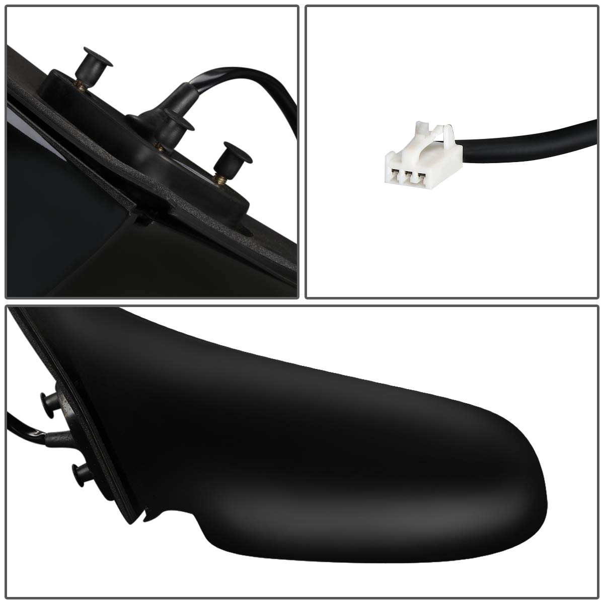 DNA Motoring OEM-MR-GM1320229 Left Side Power Mirror Replacement for 1998-2002 Chevy Prizm | Easy Installation & Adjustable | Perfect for Parking & Lane Changes