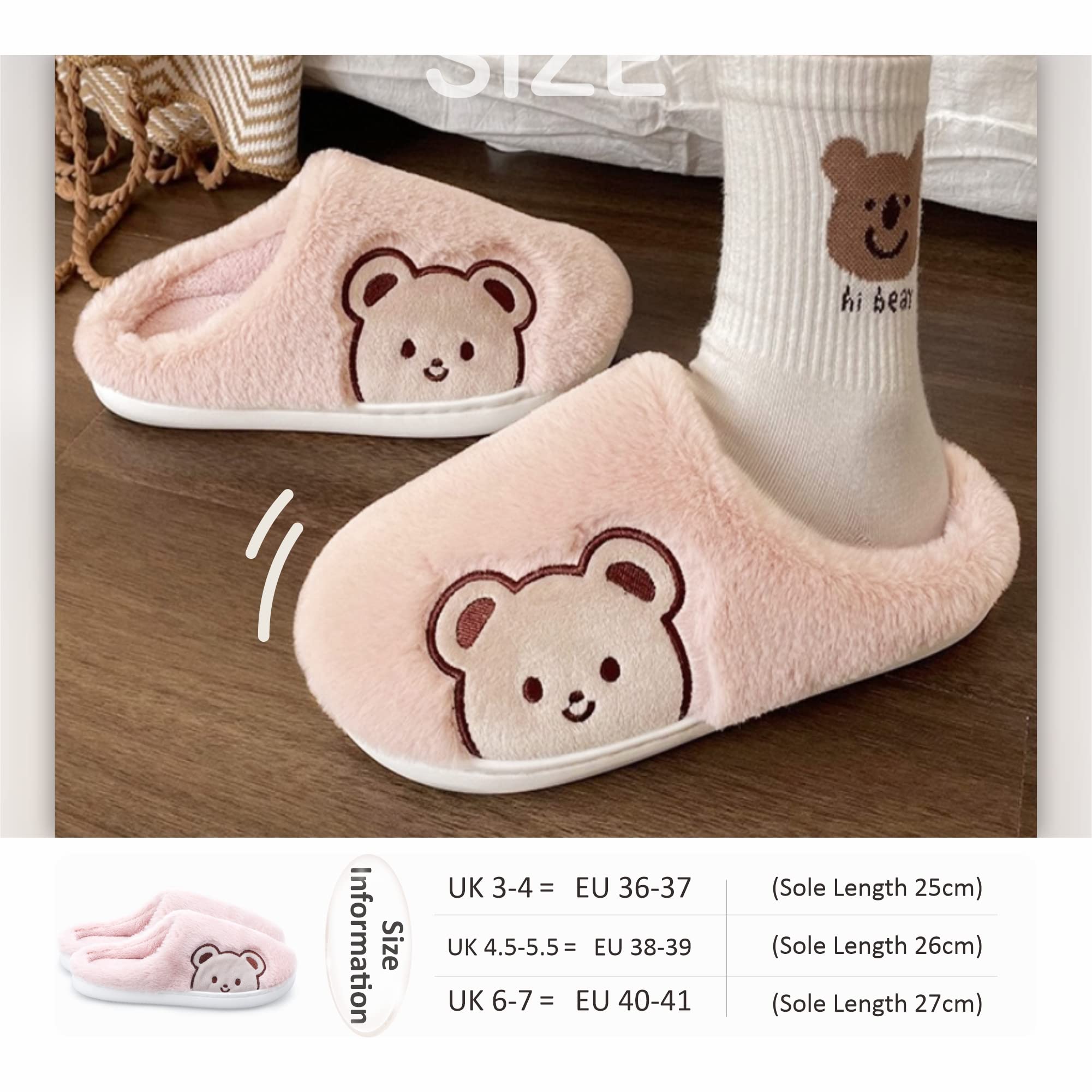 LY4U Women's Memory Foam Slippers - Soft Fluffy Slip-On House Shoes with Anti-Slip Sole, Lightweight & Breathable Indoor Footwear for Home, Lounge & Relaxation