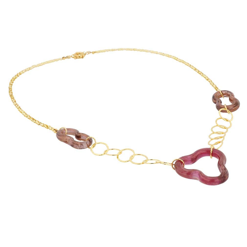 Authentic Murano Glass Nicoletta Necklace from Venice - Handcrafted Italian Jewelry for Women - Perfect for Weddings, Parties & Special Occasions