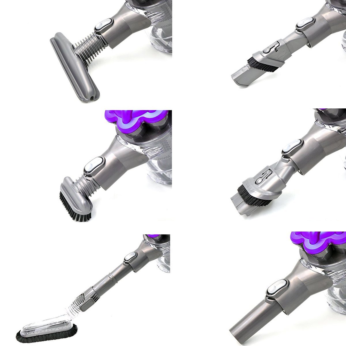 KEEPOW 7 Pack Vacuum Attachments Replacement Kit for Dyson V6, DC44, DC33, DC35, DC39, DC58, DC59, DC62, DC61 - Compatible with All Dyson Stick & Upright Vacuums - Perfect for Pet Hair, Car Cleaning & Home Deep Cleaning