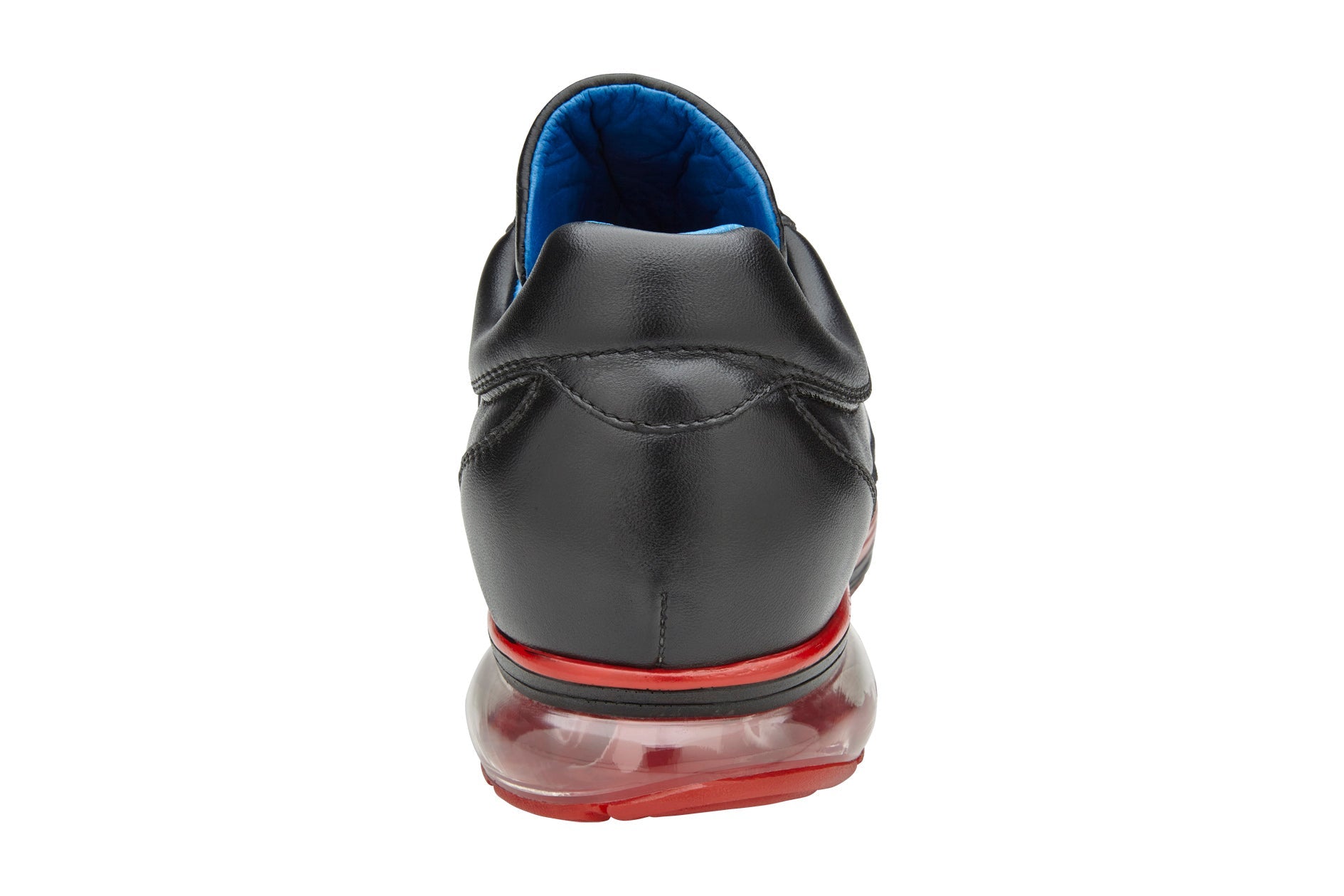 Belvedere Flash Genuine Ostrich Leather & Italian Calfskin Sneakers - Black/Red (E01) - Luxury Comfortable Shoes for Men, Perfect for Casual Wear, Office & Special Occasions