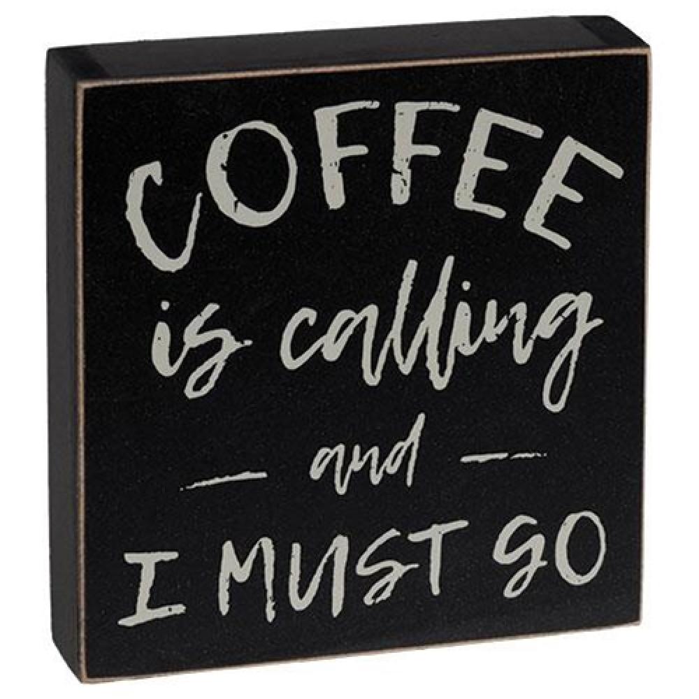 Personalized Coffee Lover Gift - Coffee Is Calling Box Sign for Home & Office Decor - Perfect for Coffee Shops, Kitchens, and Gifts