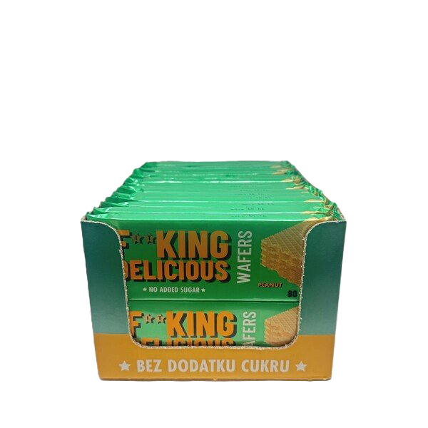 Allnutrition Fitking Delicious Peanut Protein Wafers - 32 Pack (80g Each) | High Protein Snack for Gym, Workout & Weight Loss | Perfect for Post-Workout Recovery & Healthy On-The-Go Nutrition