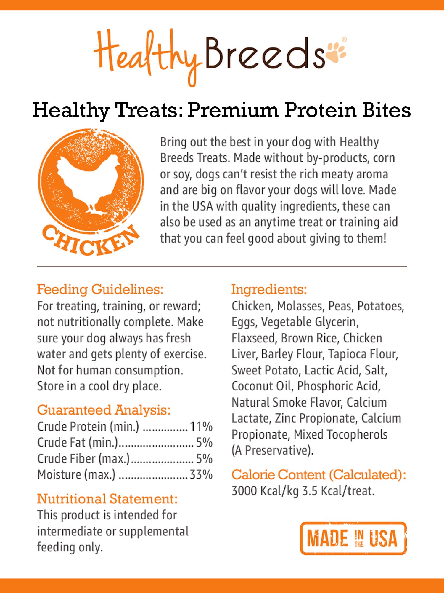 Healthy Breeds German Wirehaired Pointer Premium Protein Bites Chicken Dog Treats - All Natural, Grain Free Training Snacks for Medium & Large Breeds - Perfect for Obedience Training & Rewarding Good Behavior (10 oz)