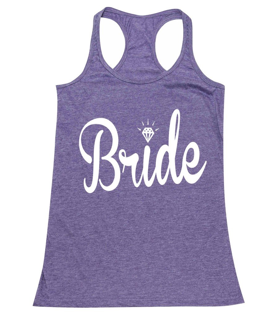 P&B Wedding Bride White Text Women's Tank Top - Comfortable Bridal Shower, Bachelorette Party & Honeymoon Apparel