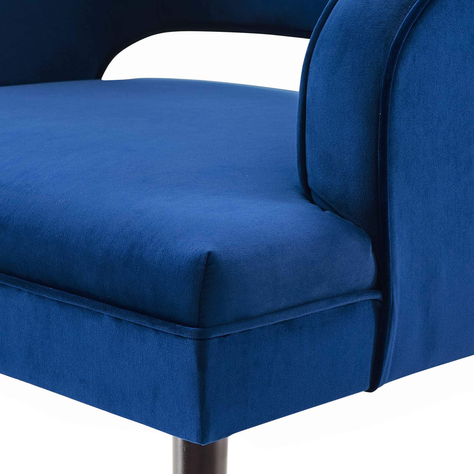 Modern Velvet Accent Armchair for Living Room - Navy Blue Lounge Side Chair, Stylish & Comfortable Seating for Home, Office, or Reading Nook