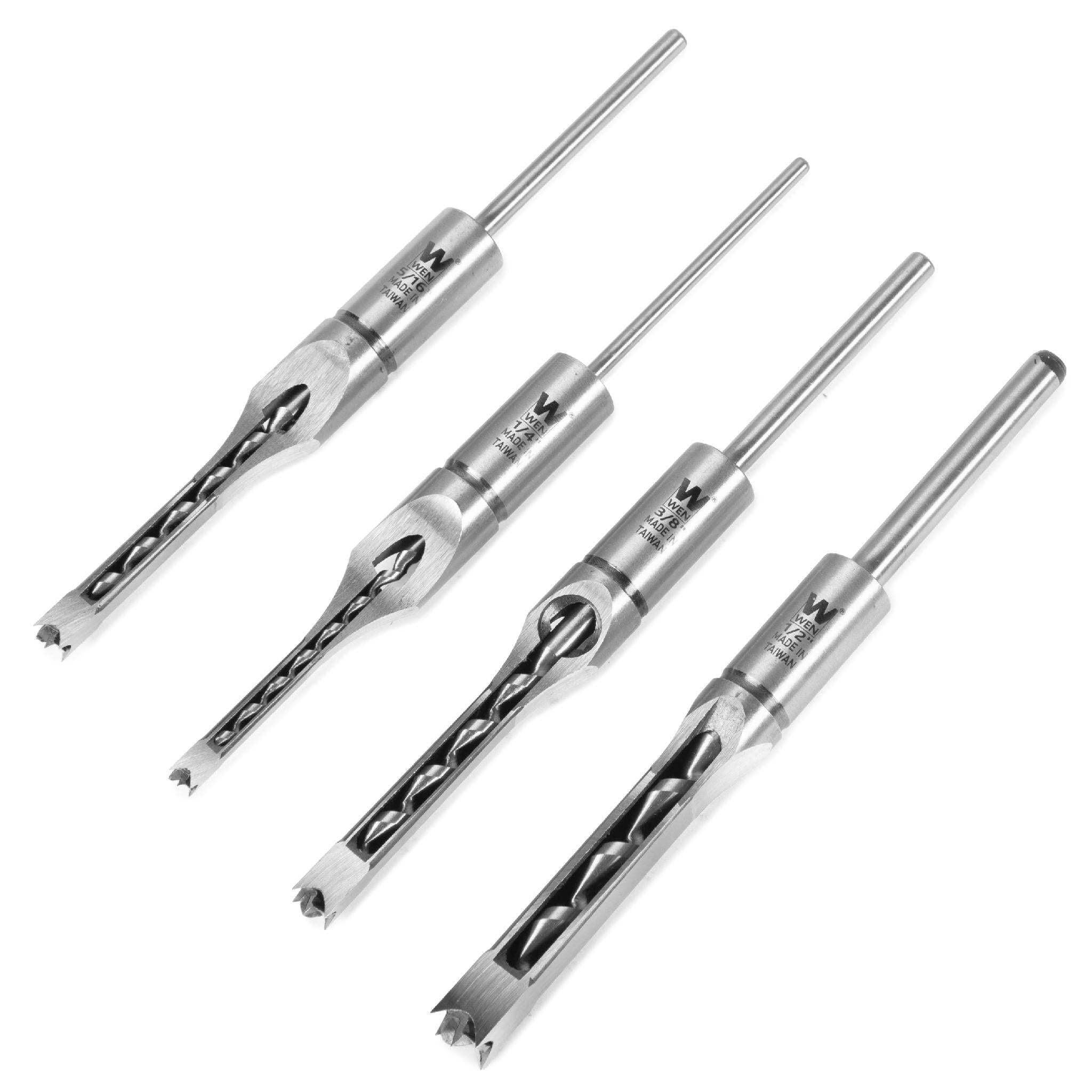WEN CH4314M 4-Piece Premium Mortising Chisel Set for Woodworking - Perfect for Cabinet Making, Furniture Repair & Fine Woodworking Projects