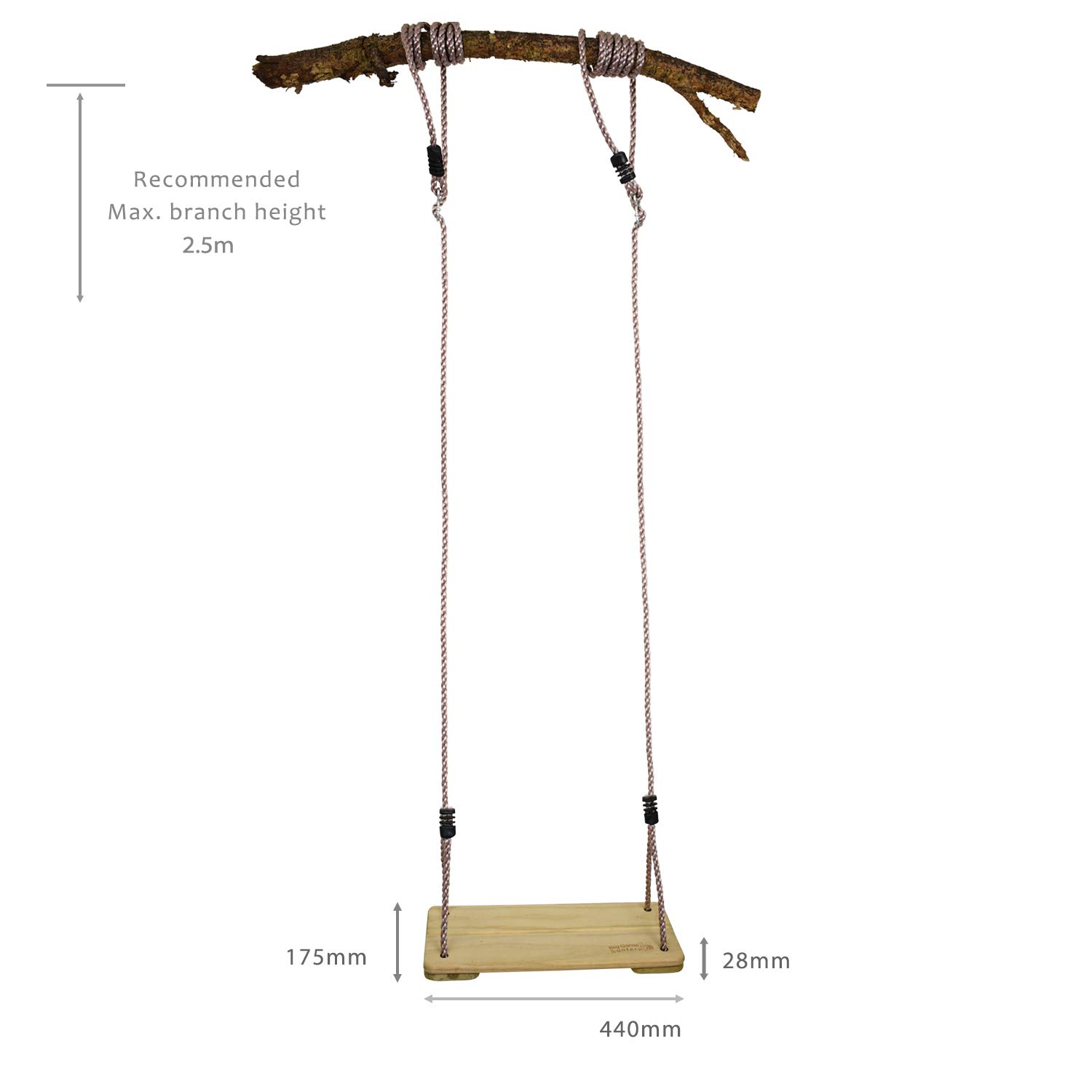 Outdoor Tree Swing for Kids & Adults - Heavy Duty Garden Swing with Adjustable Rope - Perfect for Backyard, Park, and Camping Fun