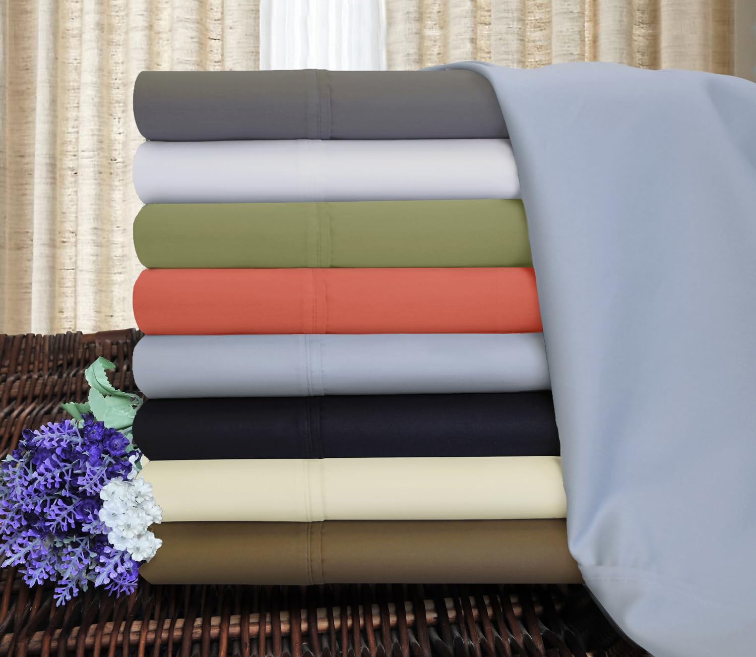 Premium Cotton-Blend 2-Piece Solid Pillowcase Set - Standard Size (20x26 inches), Ivory White | Soft Bedding for Home, Hotel & Guest Room Decor