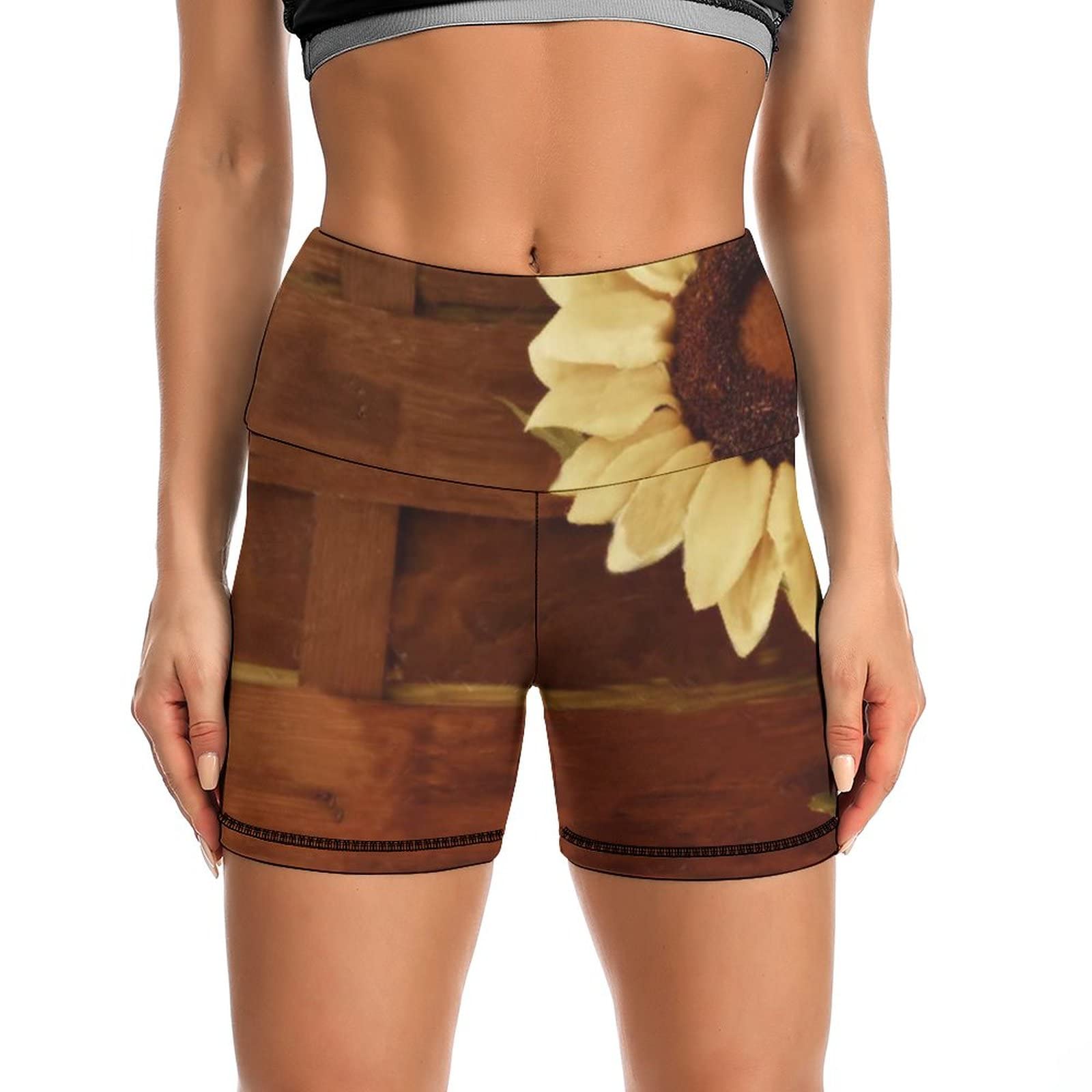 JZDACH Women's High Waist Yoga Shorts - Tummy Control Workout Shorts for Women, Athletic Running Gym Shorts - Perfect for Yoga, Pilates, Running & Lounge Wear