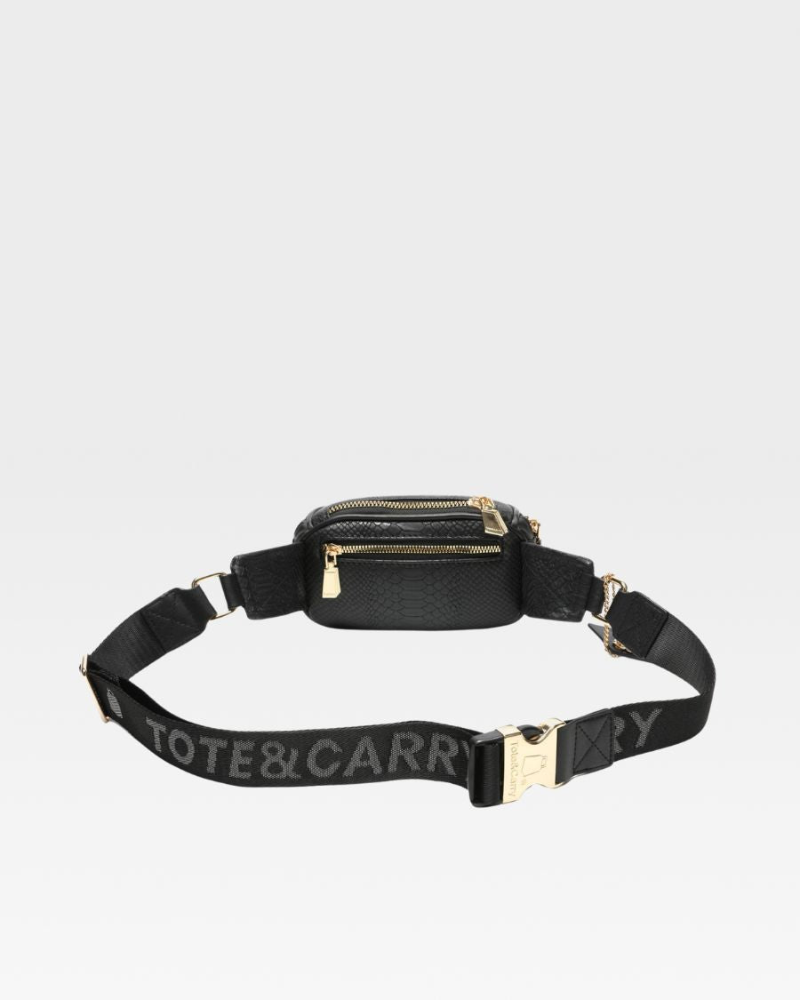 Apollo 1 Mini Fanny Pack Waist Bag in Black - Hands-Free Crossbody Bum Bag for Running, Travel & Outdoor Activities