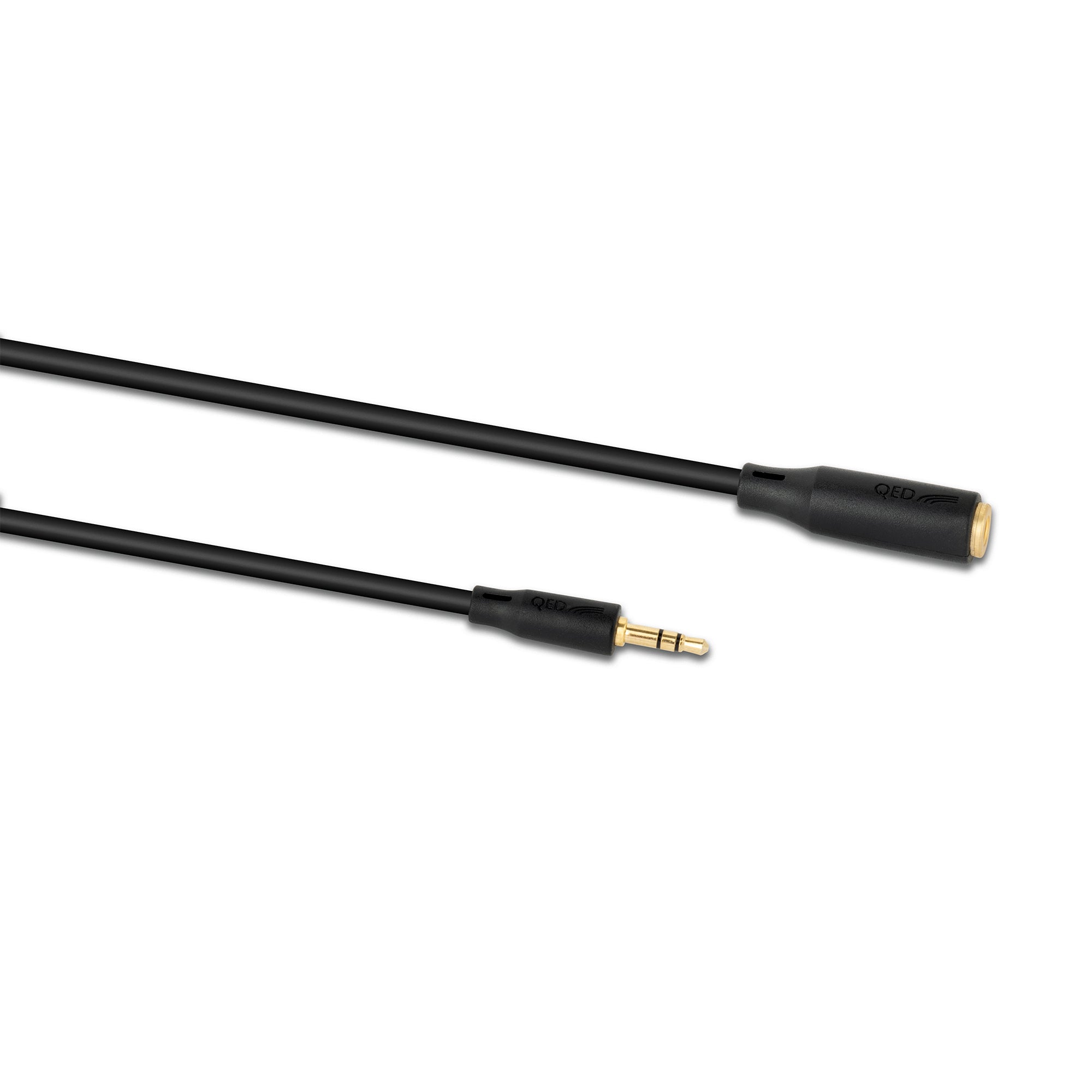 QED Connect 3.5mm Headphone Extension Cable - 6ft Aux Audio Cord for Headphones, Speakers, Gaming Headsets - Gold Plated Connectors, Durable Nylon Braided (Home Theater, PC, Laptop, Mobile Devices)
