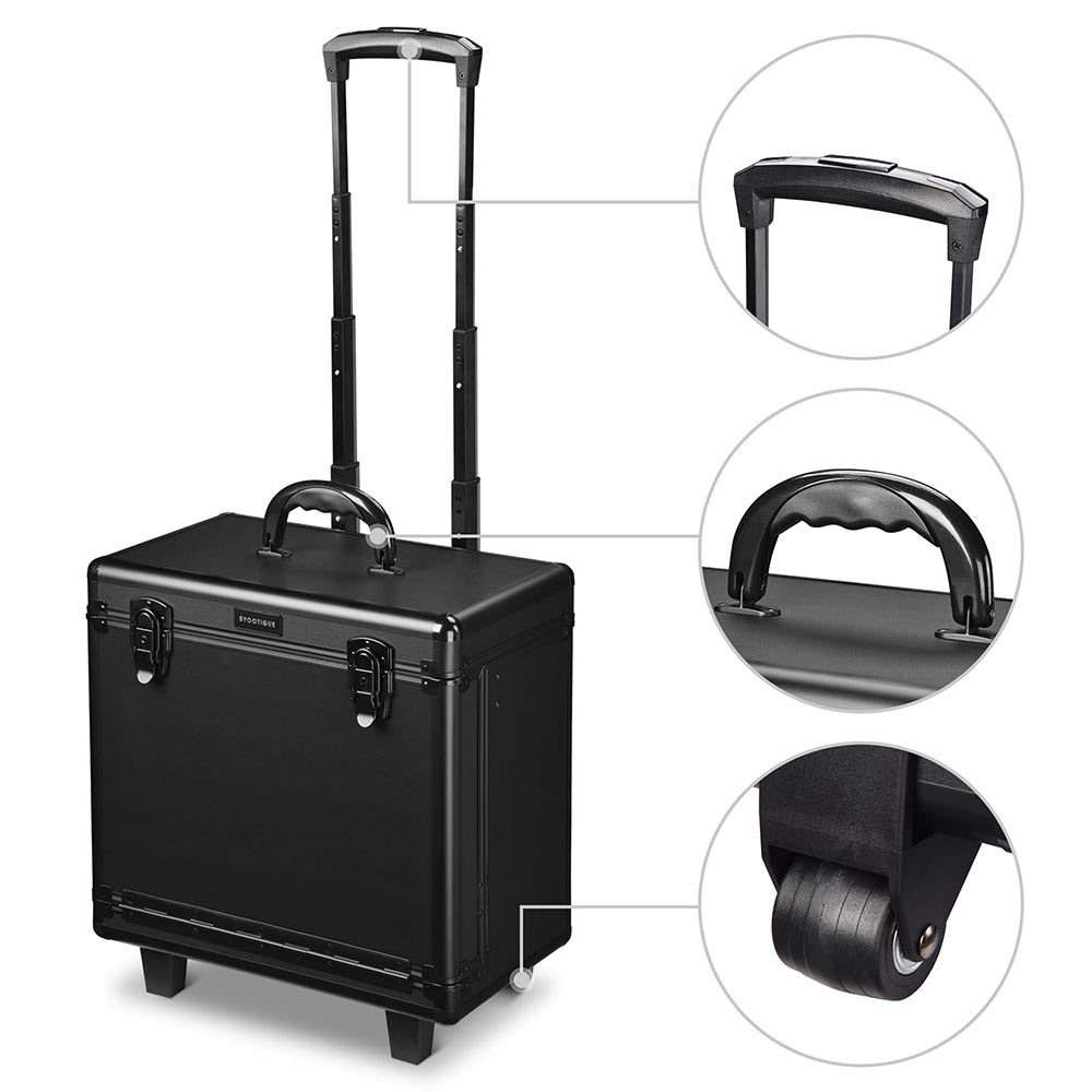 Professional Rolling Hair Stylist Case with Appliance Holder - Portable Barber Organizer for Salon & Travel - Perfect for Hairstylists, Barbers & Mobile Beauty Professionals
