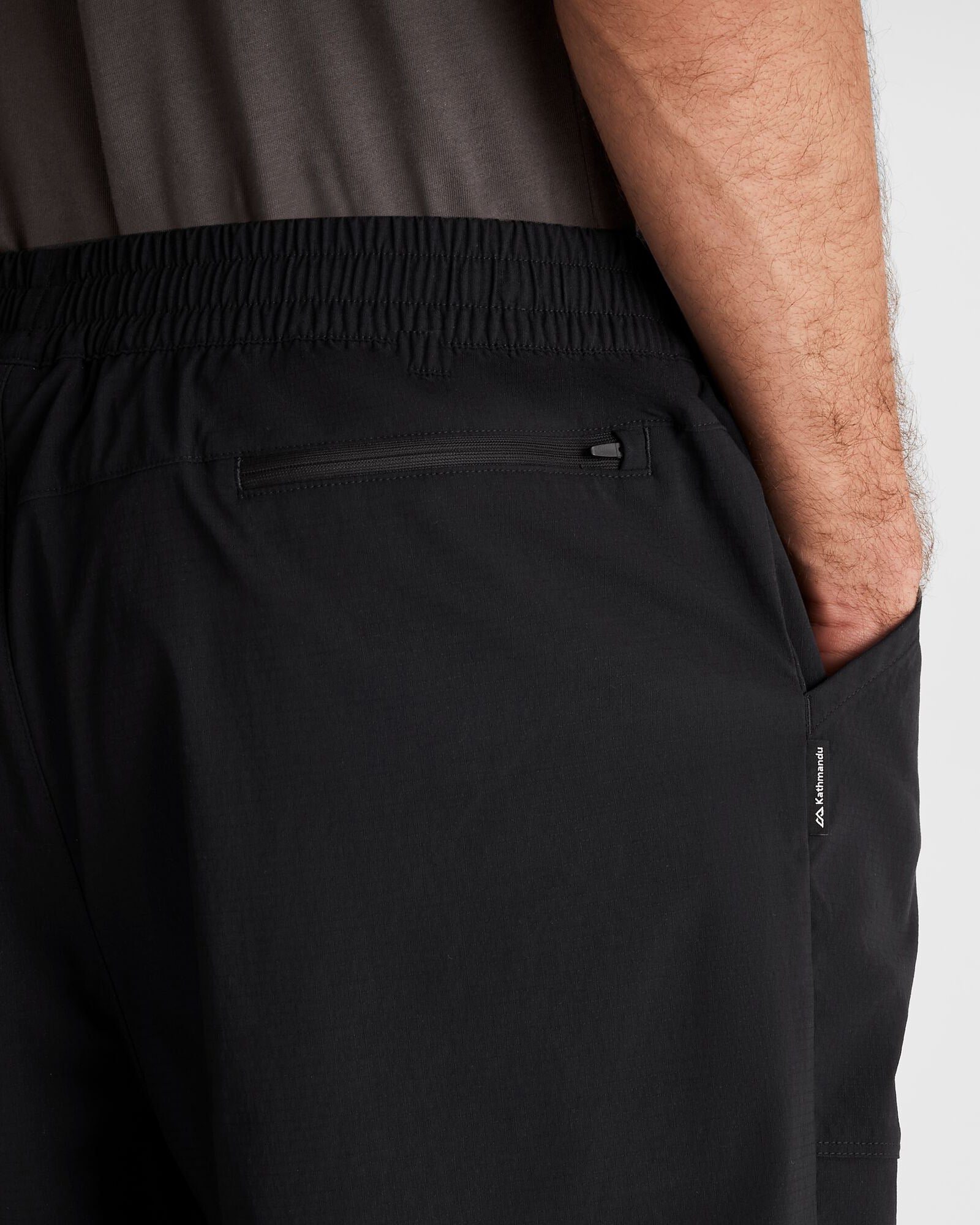 Men's Miro Pull On Pants - Comfortable Stretch Waist Casual Pants in Black Stingray Color | Perfect for Work, Travel & Lounge Wear