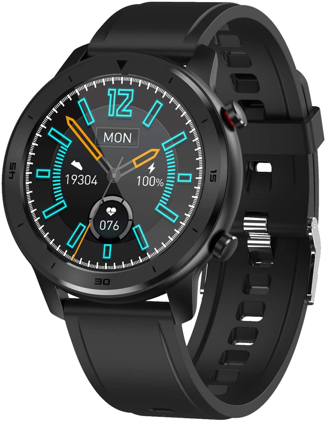 Fitness Tracker Smart Watch for Men & Women - IP68 Waterproof, Full Touch Screen, Heart Rate & Sleep Monitor, Bluetooth Compatible with iOS & Android - Perfect for Running, Swimming & Daily Activity Tracking (Color: D)