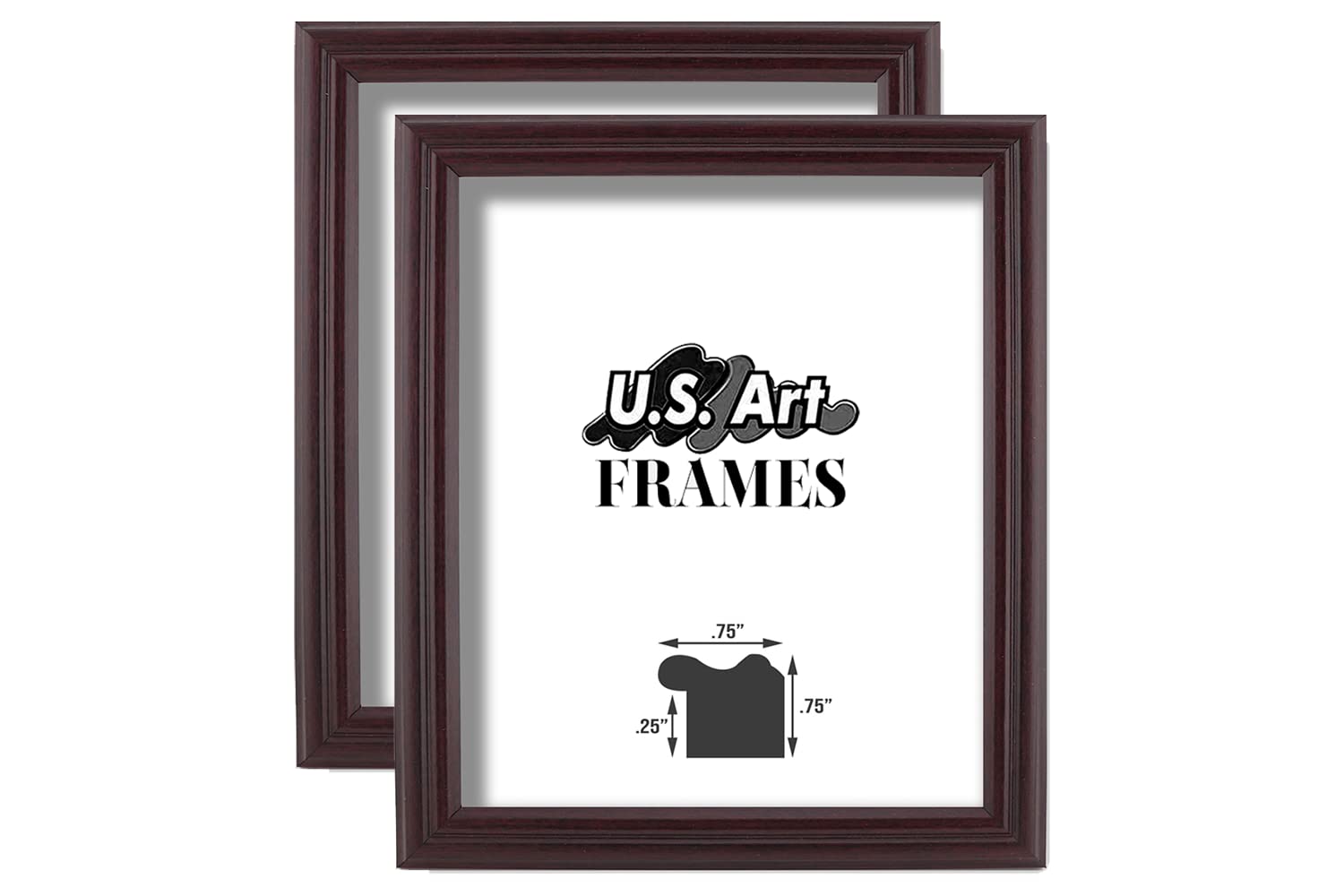 24x32 Inch Cherry Wood Picture Frame Set of 2 - 0.75 Inch Thin Solid Wood Wall Decor for Posters, Art & Photos | Perfect for Living Room, Bedroom & Office Decor