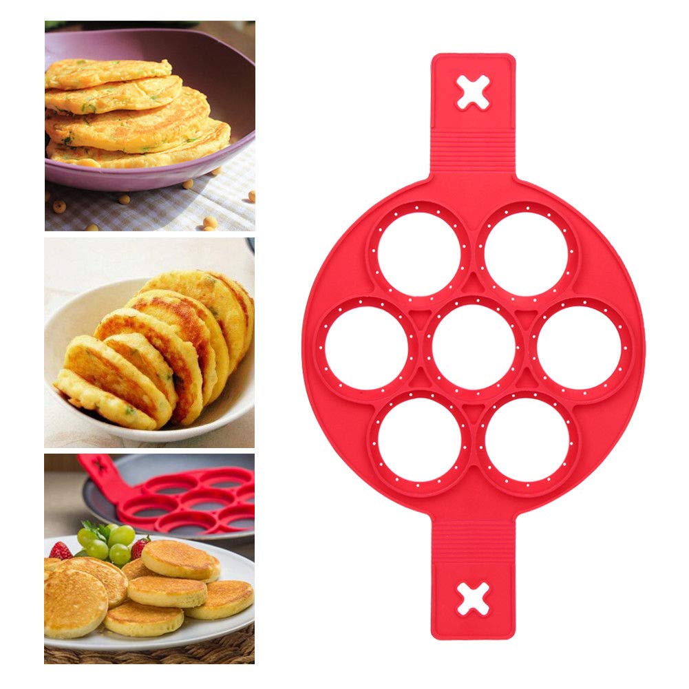 Nonstick Pancake & Egg Mold Maker - Cheese Egg Cooker Pan with Flip Ring for Perfect Breakfast Sandwiches & Omelets - Ideal for Home, Restaurants & Camping Cooking