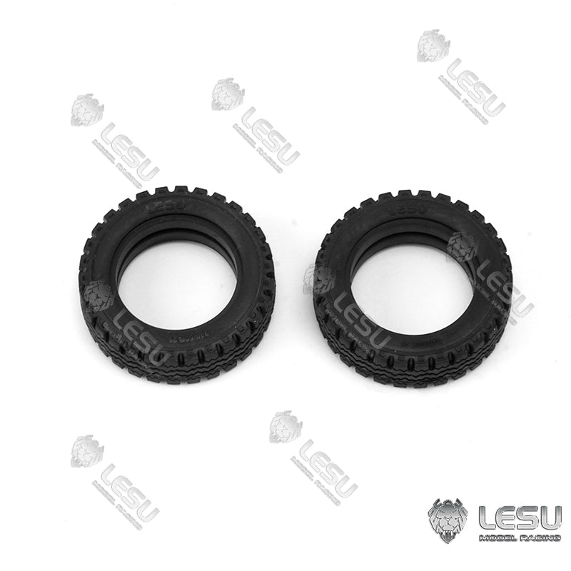 1 Pair (2pc) Rubber & Metal Wheel Hub Caps for 1/14 LESU RC Hydraulic Construction Forklift Model Car DIY Truck - Durable Replacement Parts for RC Construction Vehicle Accessories & Scale Model Displays