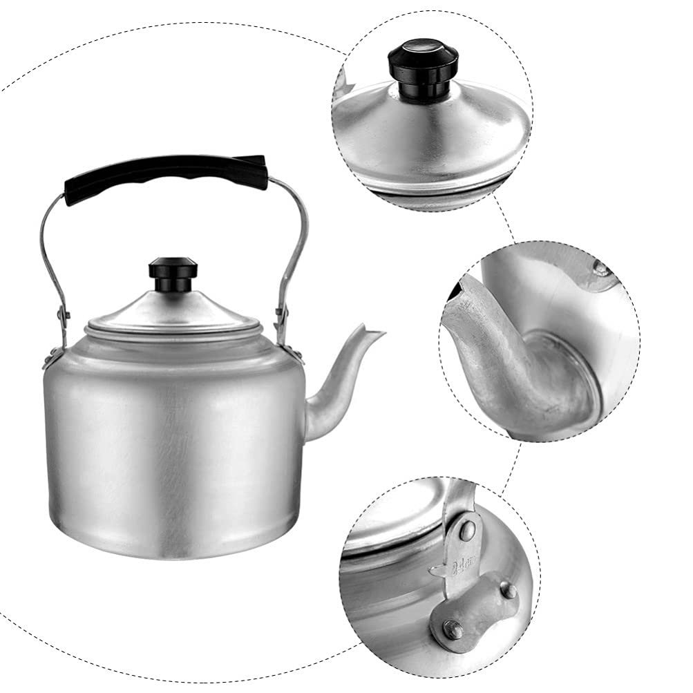 **Hemoton Aluminum Whistling Tea Kettle - Stovetop Whistling Teapot for Home, Kitchen, Camping & BBQ Parties - Durable Metal Tea Kettle with Classic Design**