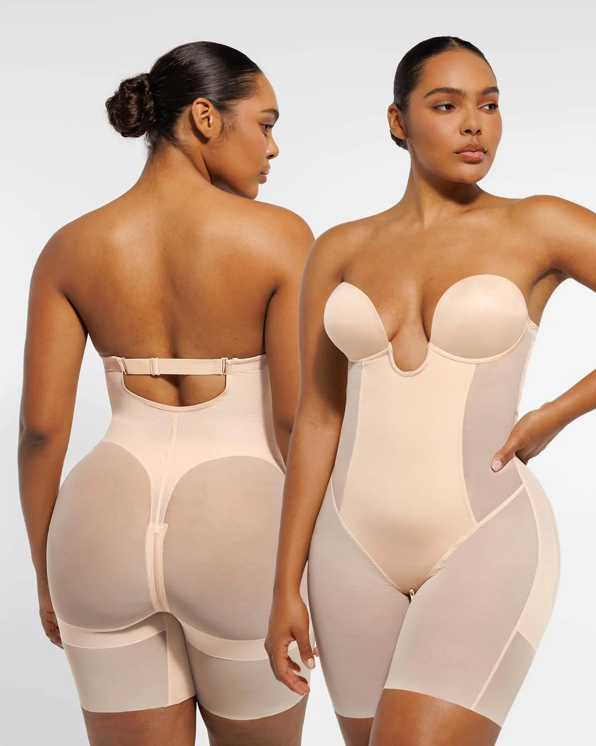 AirSlim® Deep Plunge Butt Lifting Bodysuit - Shapewear for Women, Tummy Control & Booty Enhancement | Perfect for Parties, Date Nights & Special Occasions