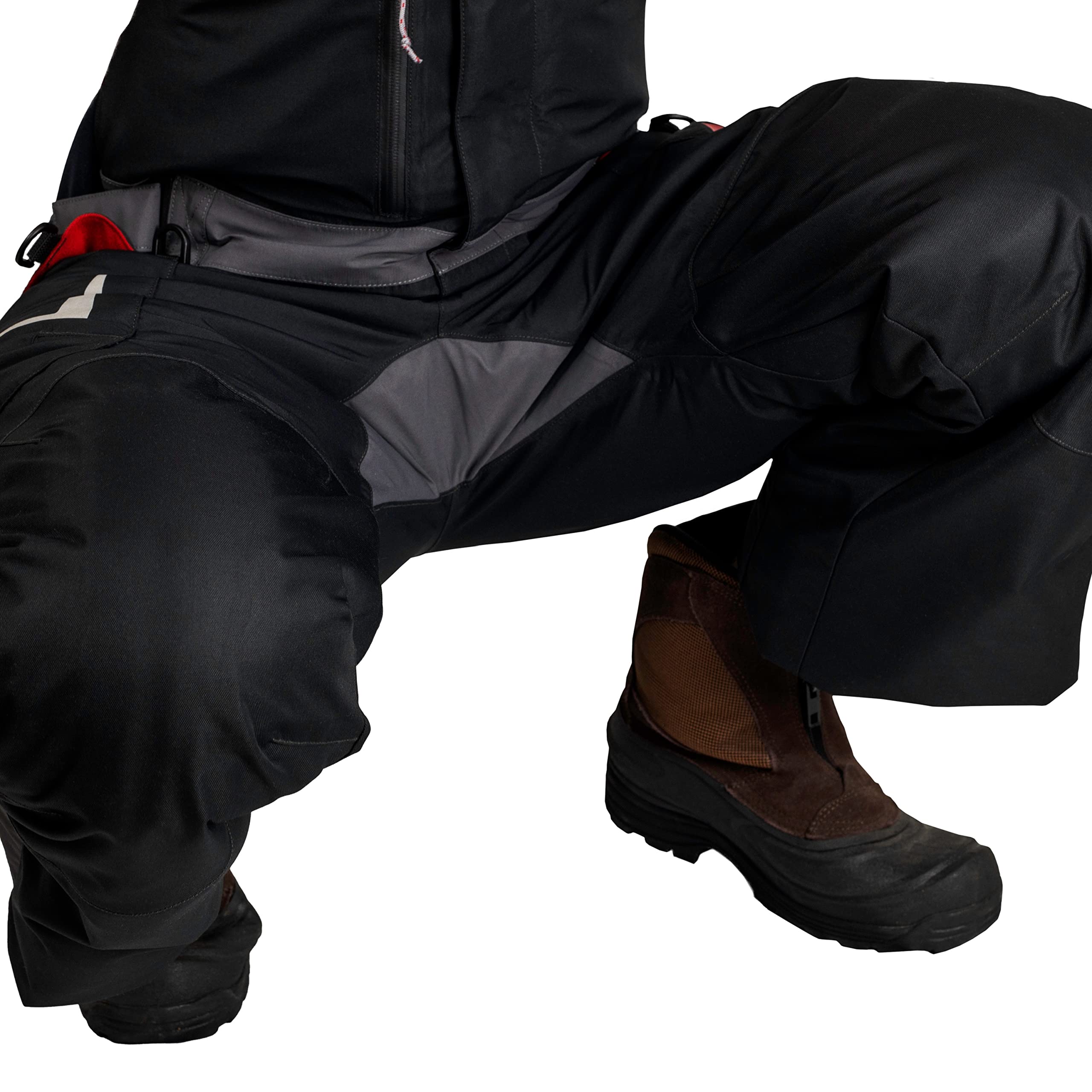 Eskimo Men's Superior Insulated Snow Bib Overalls - Waterproof Winter Work Pants for Cold Weather, Hunting & Snowmobiling - Black