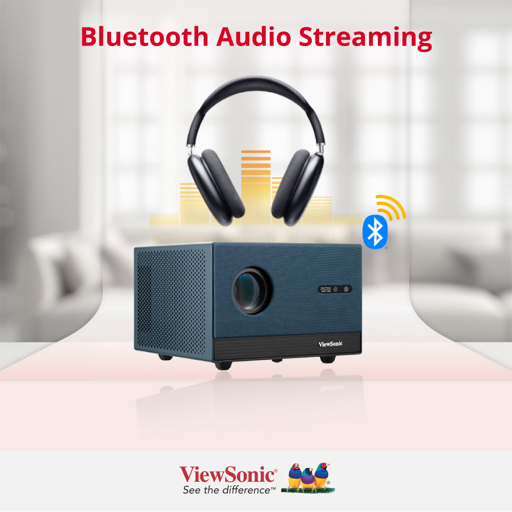 ViewSonic LX60HD 1080P Smart LED Projector with Built-in Google TV - Home Theater, Gaming & Outdoor Movie Nights