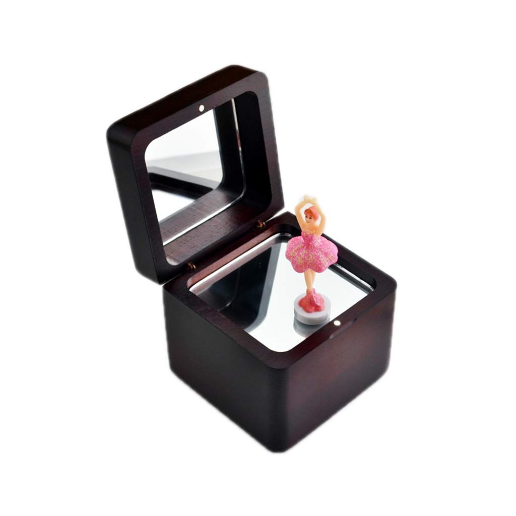 ZYLBDNB Classic Ballerina Music Box - Handcrafted Walnut Mini Musical Jewelry Box with 18-Note Mechanism | Perfect Gift for Women, Friendship, Birthday & Wedding | Home Decor, Nursery Soother, Romantic Keepsake