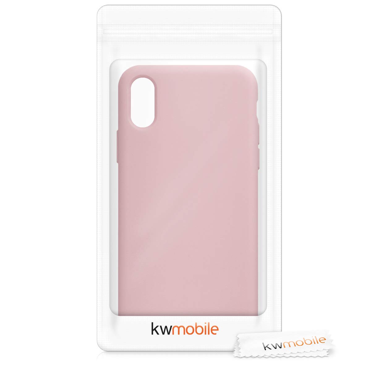kwmobile TPU Silicone Case for Apple iPhone XS - Soft Finish Protective Phone Cover in Vintage Pink | Perfect for Everyday Use & Drop Protection