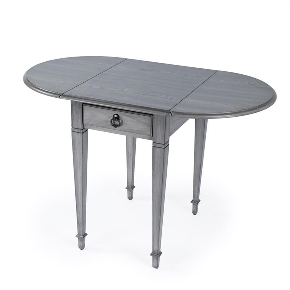 Butler Specialty Glenview Pembroke Table - Powder Gray Wood Finish - Perfect for Living Room, Bedroom, or Home Office Furniture