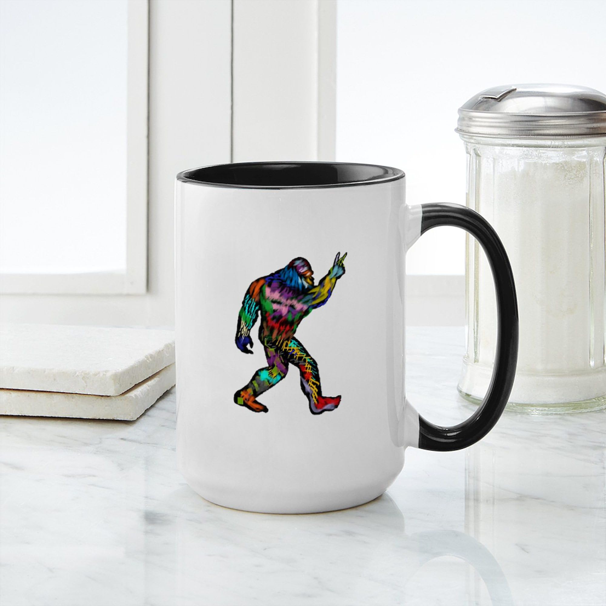 PEACE UP Ceramic Coffee Mug 15 oz (444 ml) - Insulated Tea & Coffee Cup for Home, Office, or Gift - CafePress