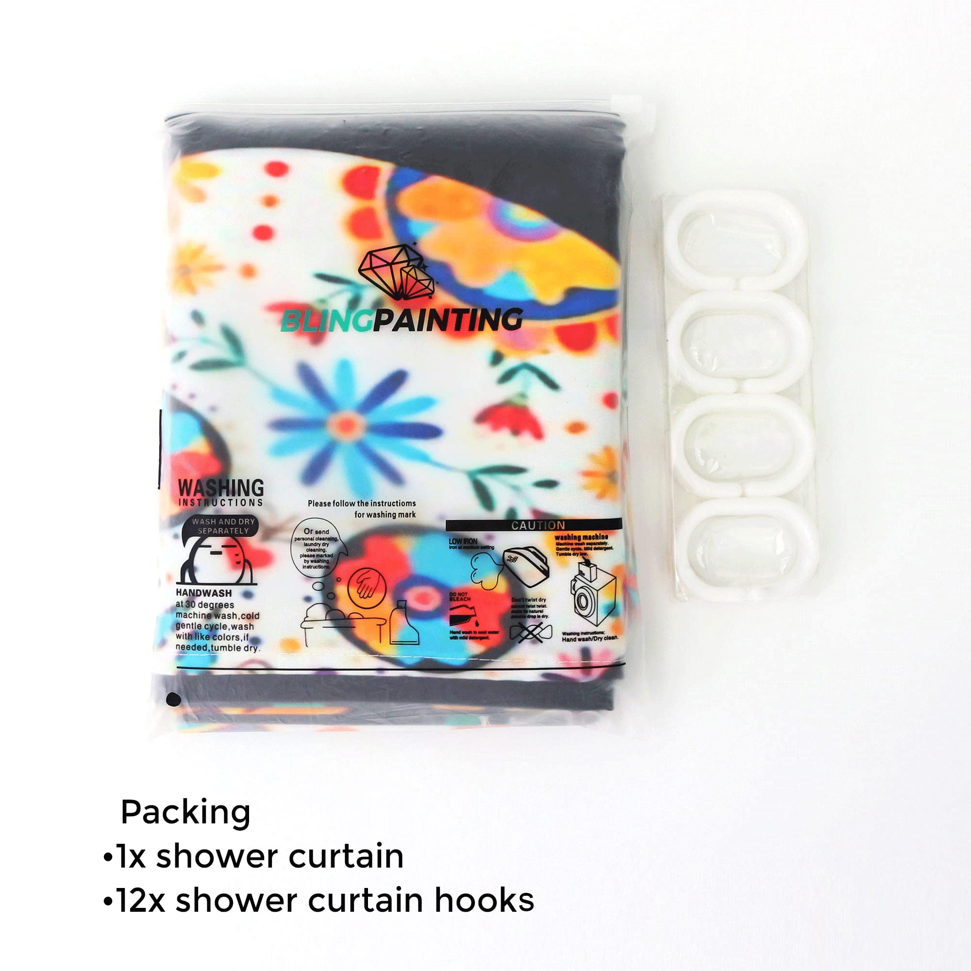 Custom Photo Shower Curtain - Personalized Waterproof Bath Curtain with Your Own Design - 40x72 Inch with 12 Hooks - Perfect for Bathroom Decor, Housewarming Gifts & Unique Home Accessories