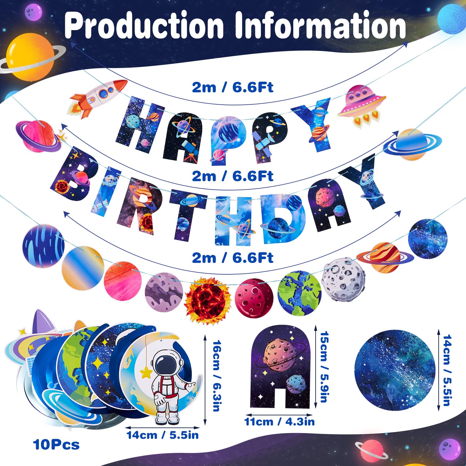 37PCS Galaxy Birthday Decorations Kit - Solar System Party Supplies, Outer Space Theme Decor, Galaxy Party Favors for Kids & Adults | Perfect for Space Themed Birthday Parties, Baby Showers & Classroom Decor