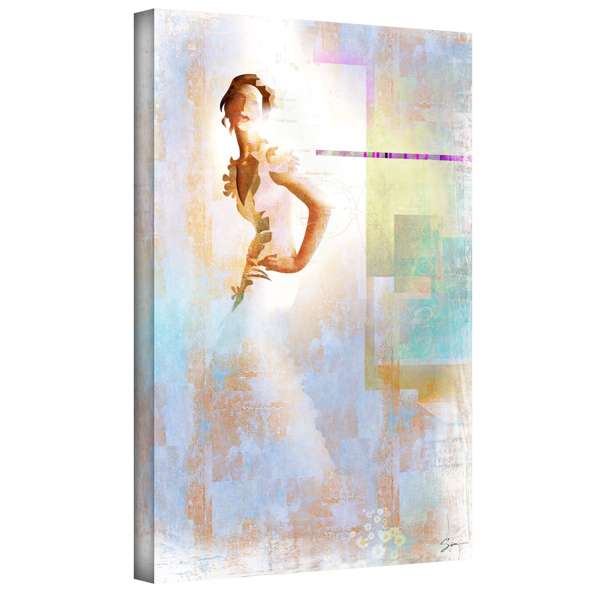 Greg Simanson 'Diva I' Gallery Wrapped Canvas Wall Art - 32x48 Inches Modern Home Decor for Living Room, Bedroom & Office