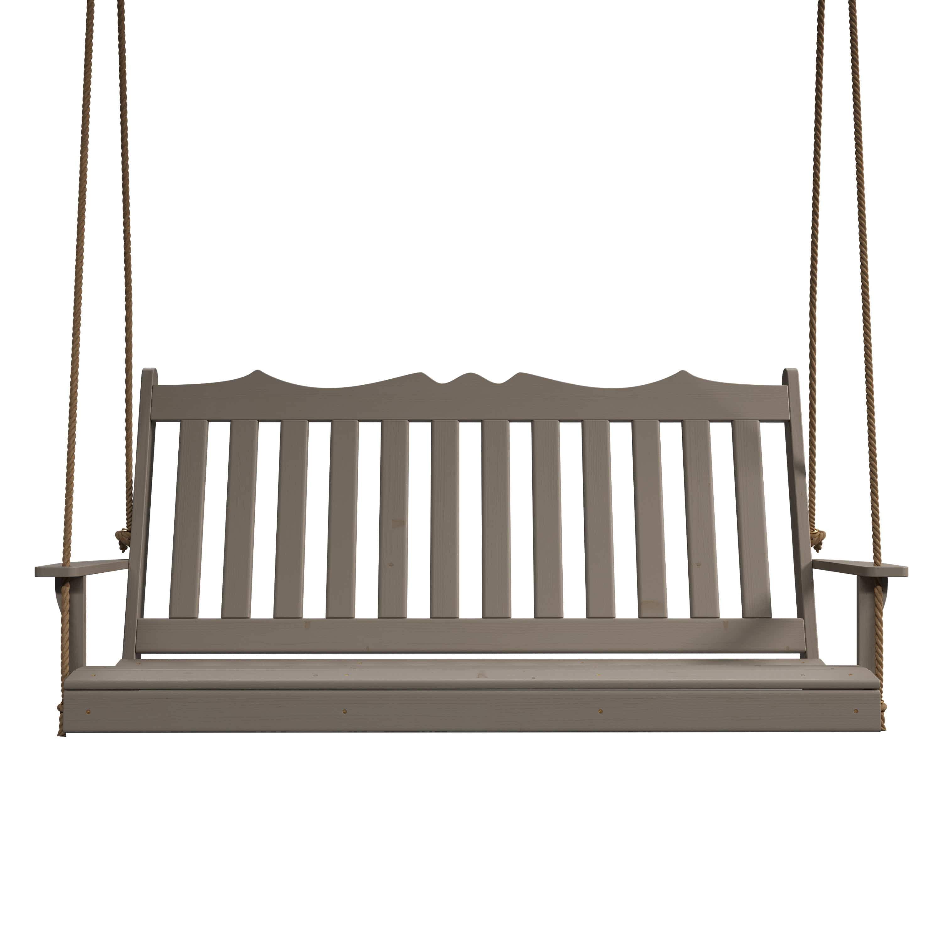 Keystone Amish Co. 6 Foot York Porch Swing - Heavy Duty Cedar Wood, Olive Grey Finish - Perfect for Outdoor Patio, Garden, Deck, or Backyard Relaxation